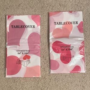 NWOT Pink Tablecover Each Measuring 54” X 108”
Packages have never been open❤️🩷